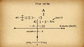 En bilde som illustrerer en matematisk ligning med en førstordensledd.