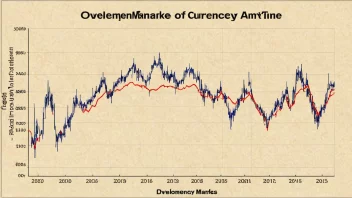 En graf som viser utviklingen i valutamarkedene over tid, med en blanding av oppover og nedovergående trender.