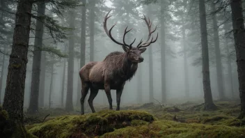 Et magisk vesen i en norsk skog.