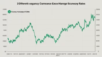 En graf som viser forskjellen i valutakurser mellom to land.