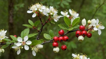 En vakker kristtjørnbusk i blomst.