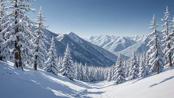 Snøakkumulering i et fjellområde.