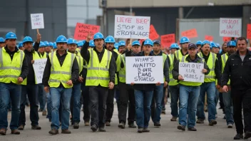 Arbeidere protesterer mot arbeidsstoppforbud