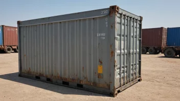 En metallcontainer med lokk, brukt til å oppbevare og transportere varer