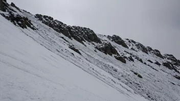 Et sklid på en fjellside, med snø og is som sklir ned fjellet.