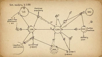 Et bilde av et system med tall og symboler som representerer kvantiteter og egenskaper.