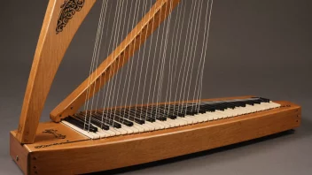 Et tradisjonelt norsk instrument, også kjent som et gripebrett, med en vakker treramme og strenger.