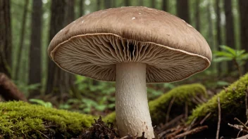 Et bilde av Tricholoma-soppen, som viser dens særlige kjennetegn.