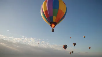 En lys rød ballong flyter i luften, med noen flere ballonger i ulike farger i bakgrunnen