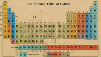 En periodesystem med atomnumre