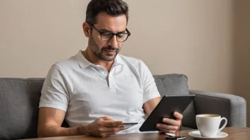 En person leser et nyhetsbrev på sin tablet.