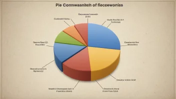 En illustrasjon av en kakediagram som viser ulike andeler i et samveld.