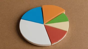 En kakediagram som viser forskjellige andeler av en større verdi