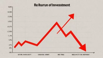 En graf som viser en negativ avkastning på investering.