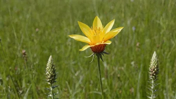 En sjelden blomst skiller seg ut i en mark med vanlige blomster, og illustrerer begrepet sjeldenthet.