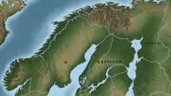 Et kart som viser regionene i Norge hvor svensknorsk snakkes