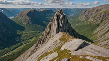 En skiferstein formasjon i et norsk fjellandskap.