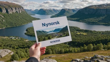 En person som viser støtte for nynorsk i Norge.