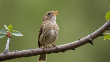 En vakker hunnfugl med fargerikt fjær og en vakkert sang.