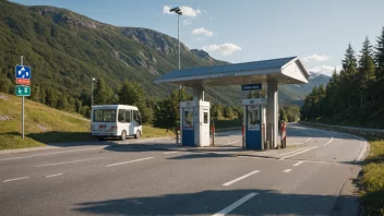 En tollbod med en skilt som sier 'basistoll' på norsk.