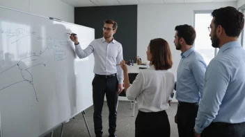 En gruppe forretningsfolk som diskuterer og planlegger en strategi