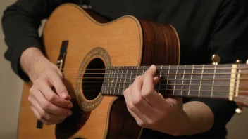 En person som spiller en vakker gitarlek på en klassisk gitar