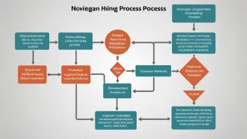 En illustrasjon av en ansattprosess-flytdiagram.