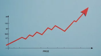 En graf som viser en prisstrategi med lavere priser.