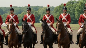 En rytterenhet som rider i formasjon.