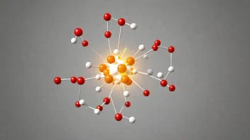 En illustrasjon av en kjemisk reaksjon med molekyler og elektroner som overføres.