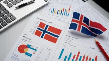 En finansiell plan med diagrammer, grafer og tabeller, som representerer en regnskapsplan.