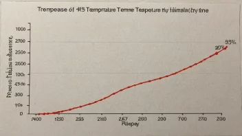 En graf som viser en nedgang i temperatur over tid.