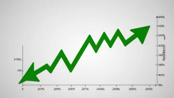 En graf som viser en positiv veksttrend, med en grønn pil som peker oppover.