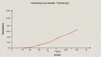 En graf med en linje som representerer en normal verdi.