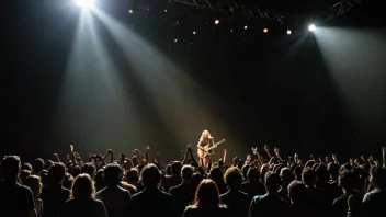 En gruppe mennesker som nyter en rockekonsert.