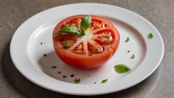 En deilig og fersk tomatslice, perfekt for å spise som snack eller å legge i en salat.