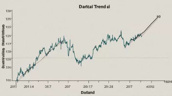 En graf som viser en langtidstendens.