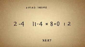 En matematisk ligning med et firedsifret tall