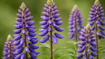 En vakker lupinblomst i full blomst.