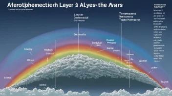 Atmosfæriske lag med varierende luftmasser, temperatur og trykk