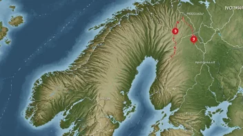 Et kart over Norge som viser mangfoldet av lokale språk i ulike regioner.