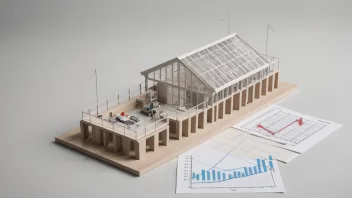 En stabil struktur med en subtil bakgrunn av grafer eller diagrammer.