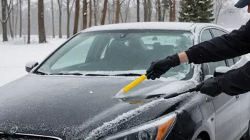 En person avfroster en bilvindu med en skraper og noen avfrostingsspray.