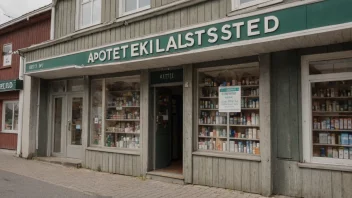 Et apotekutsalgsted i Norge med en tydelig skilt som indikerer at det er et apotekutsalgsted.