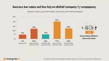 En graf som viser suksessprosenter i ulike avdelinger av et selskap.