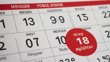 En kalender med et rødt sirkel rundt en bestemt dato.