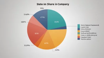 En kakediagram som viser statens andel i et selskap