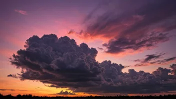 En vakker solnedgang med et spekter av farger.