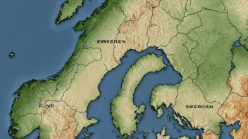 Et kart over Sverige med Norrland-regionen fremhevet