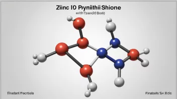 Kjemisk struktur av zinkpyrition, et stoff som brukes i mange industrier.